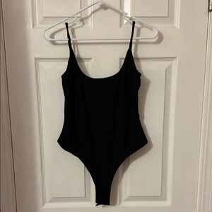 Low Back Black Body Suit